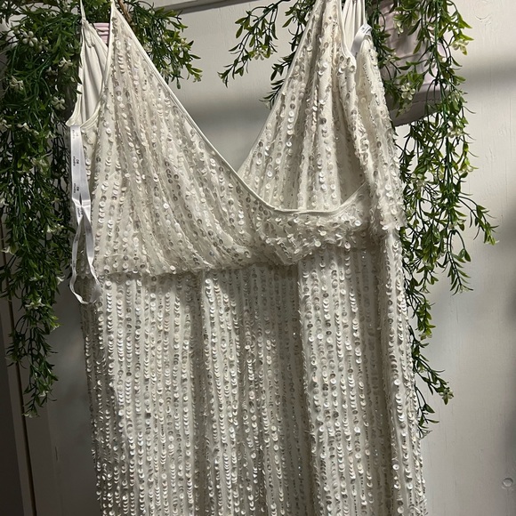 White Sequin Jumpsuit 18 - Picture 6 of 7